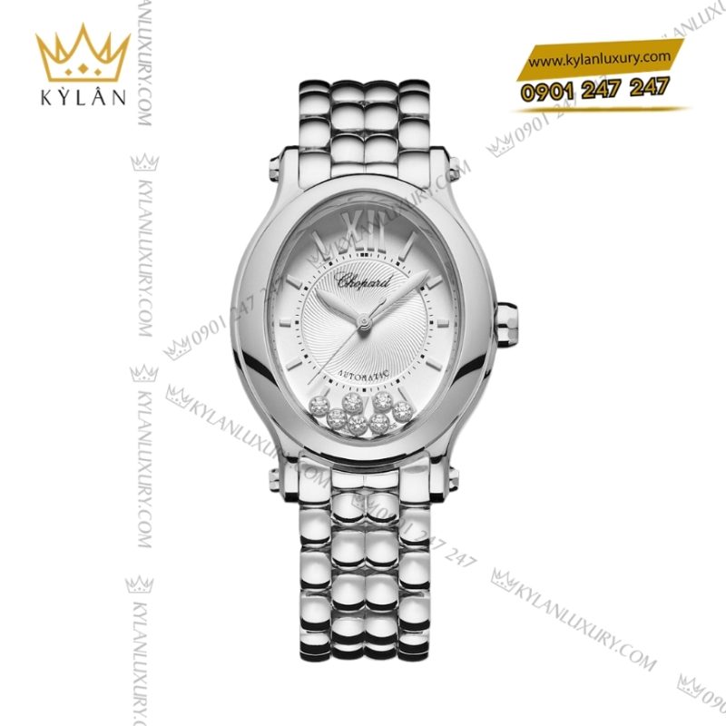 Đồng hồ Chopard Happy Sport thép mặt số bạc 278602-3002