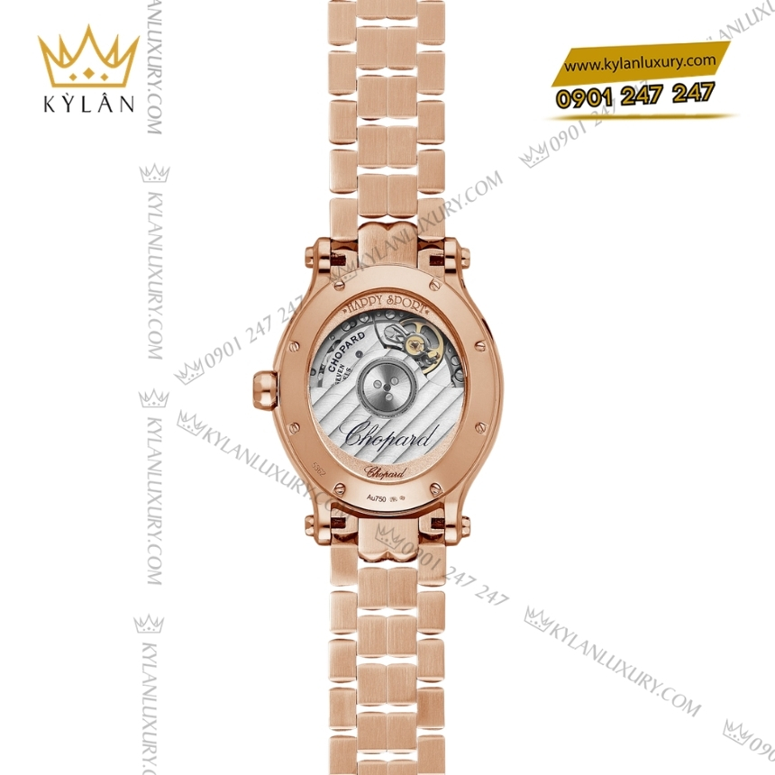 Kỳ Lân Luxury chopard happy sport 275362 5005 vang hong 8 Đồng hồ Chopard Happy Sport vàng hồng vành kim 275362-5005