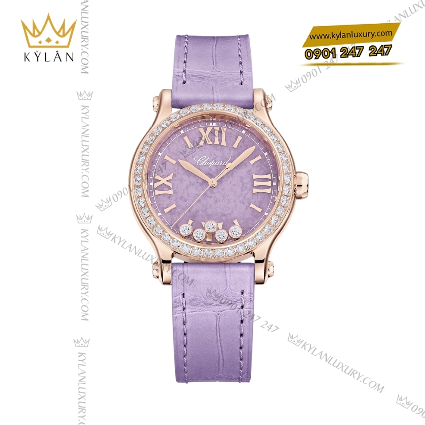 Kỳ Lân Luxury chopard happy sport 275378 5010 mat so tim 6 Đồng hồ Chopard Happy Sport mặt số tím 275378-5010