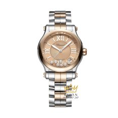 Đồng hồ Chopard Happy Sport mặt số vàng hồng 278559-6019