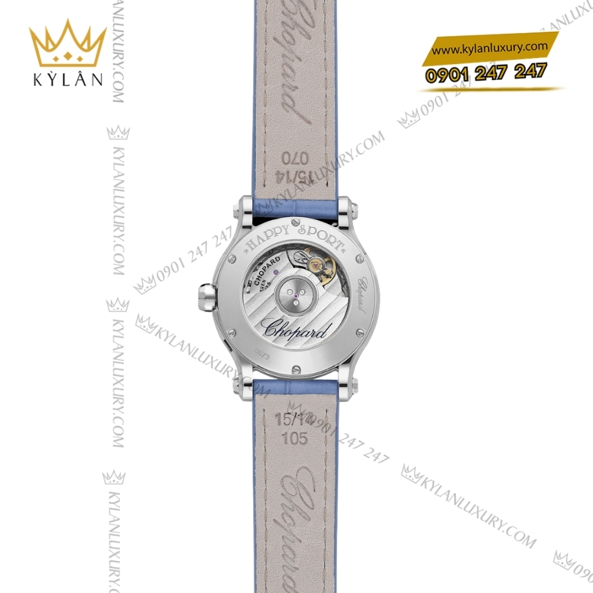 Kỳ Lân Luxury chopard happy sport 278573 3010 xa cu xanh duong 7 Đồng hồ Chopard Happy Sport mặt xà cừ xanh 278573-3010