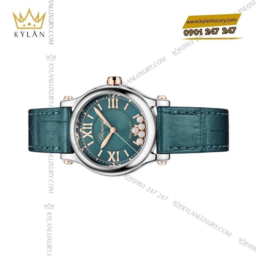 Kỳ Lân Luxury chopard happy sport 278573 3030 teal dial 4 Đồng hồ Chopard Happy Sport mặt số teal 278573-3030
