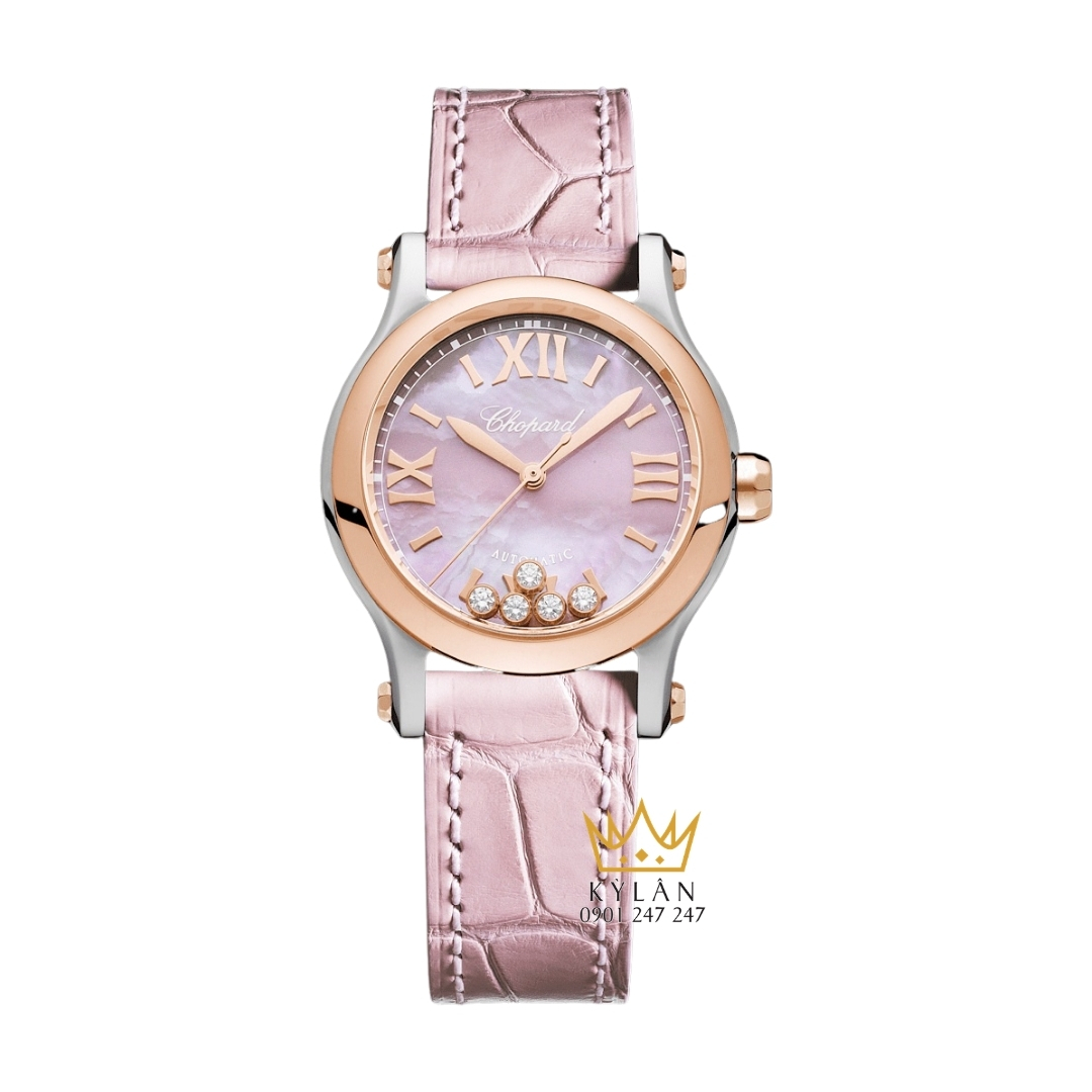 Đồng hồ Chopard Happy Sport xà cừ hồng 278573-6011 - Kỳ Lân Luxury