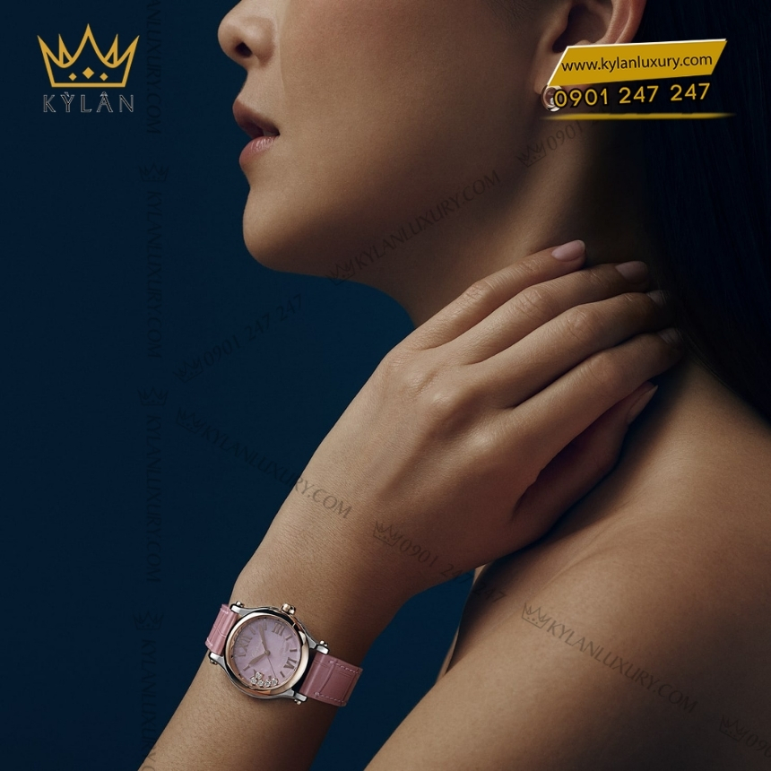 Kỳ Lân Luxury chopard happy sport 278573 6011 xa cu hong 3 Đồng hồ Chopard Happy Sport xà cừ hồng 278573-6011