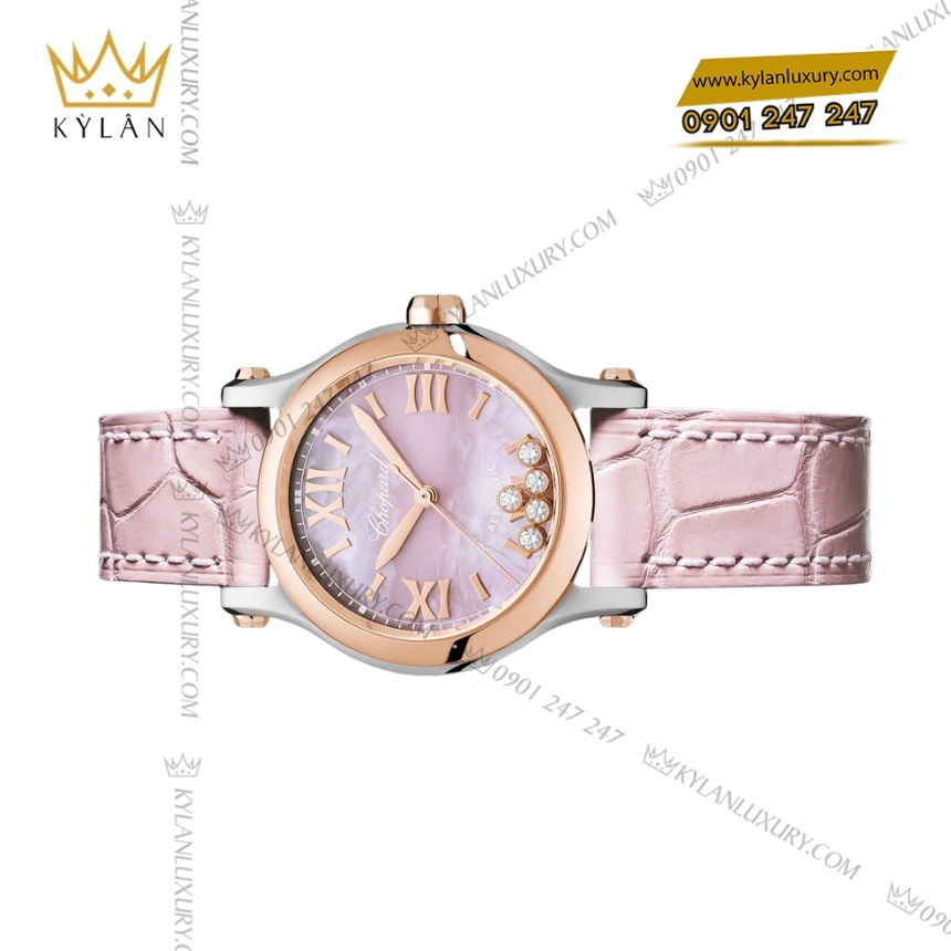 Kỳ Lân Luxury chopard happy sport 278573 6011 xa cu hong 4 Đồng hồ Chopard Happy Sport xà cừ hồng 278573-6011