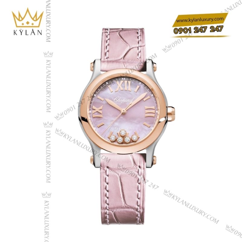 Đồng hồ Chopard Happy Sport xà cừ hồng 278573-6011