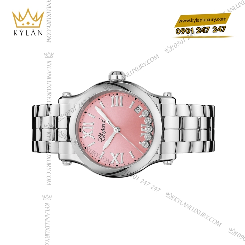 Kỳ Lân Luxury chopard happy sport 278582 3009 mat so hong 6 Đồng hồ Chopard Happy Sport mặt số hồng 278582-3009