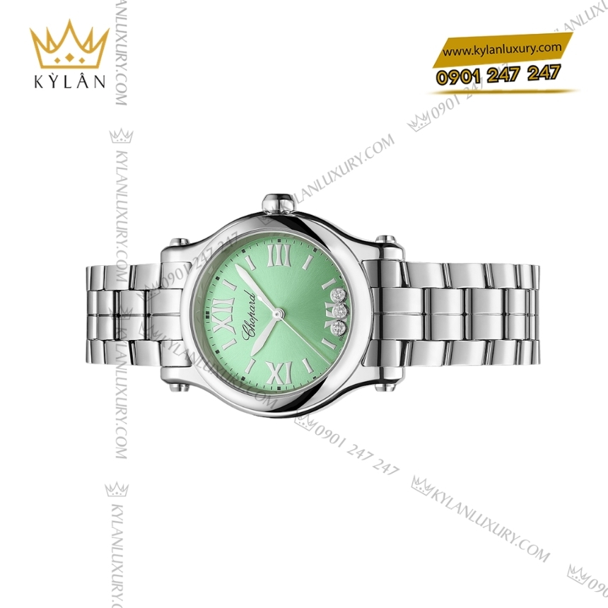 Kỳ Lân Luxury chopard happy sport 278590 3013 mat xanh la 3 Đồng hồ Chopard Happy Sport mặt số xanh 278590-3013