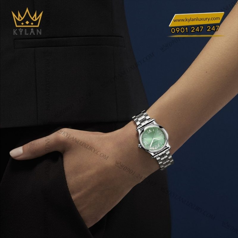 Đồng hồ Chopard Happy Sport mặt số xanh 278590-3013