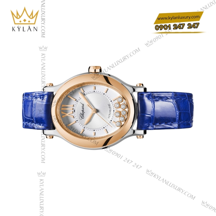 Kỳ Lân Luxury chopard happy sport 278602 6001 mat so bac 3 Đồng hồ Chopard Happy Sport mặt số bạc 278602-6001