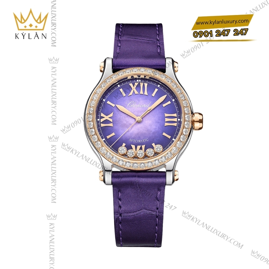 Kỳ Lân Luxury chopard happy sport 278608 6012 xa xu tim 5 Đồng hồ Chopard Happy Sport xà cừ tím 278608-6012