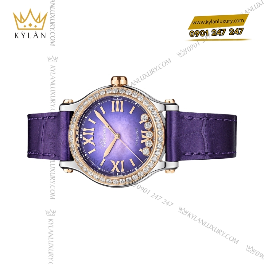 Kỳ Lân Luxury chopard happy sport 278608 6012 xa xu tim 6 Đồng hồ Chopard Happy Sport xà cừ tím 278608-6012