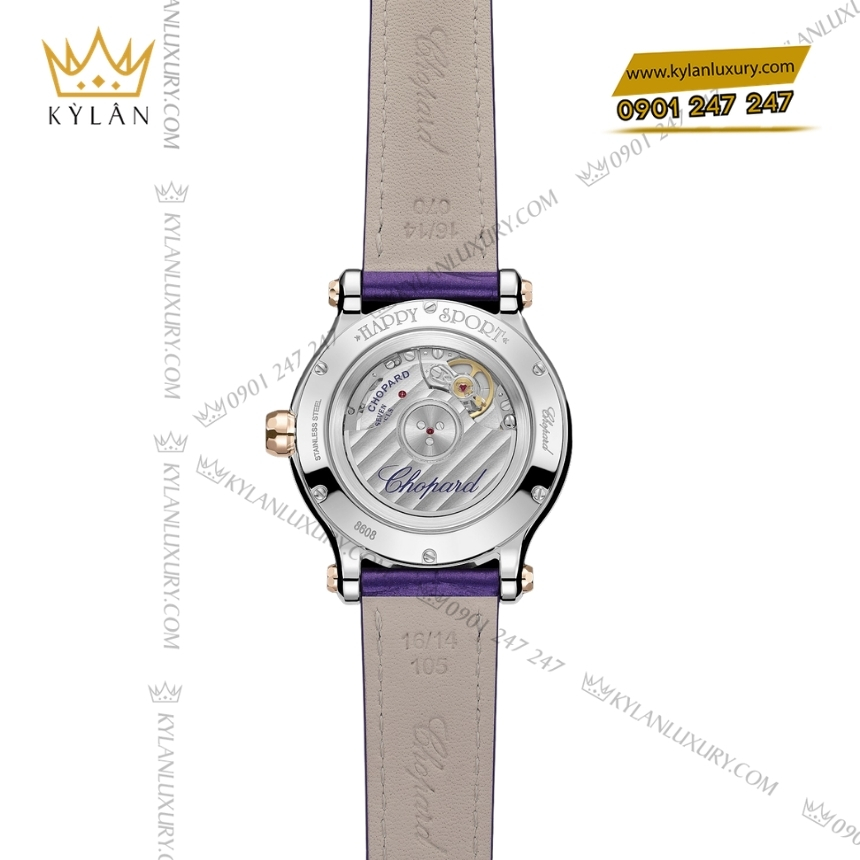 Kỳ Lân Luxury chopard happy sport 278608 6012 xa xu tim 7 Đồng hồ Chopard Happy Sport xà cừ tím 278608-6012