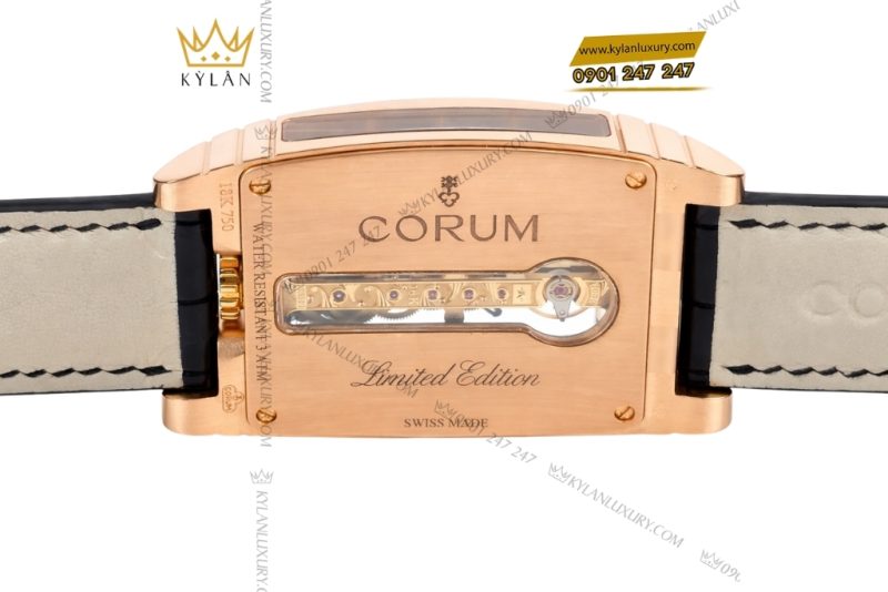 Đồng hồ Corum Golden Bridge vàng hồng custom vành kim vuông