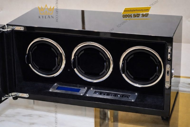 Hộp xoay đồng hồ 3 ngăn cao cấp