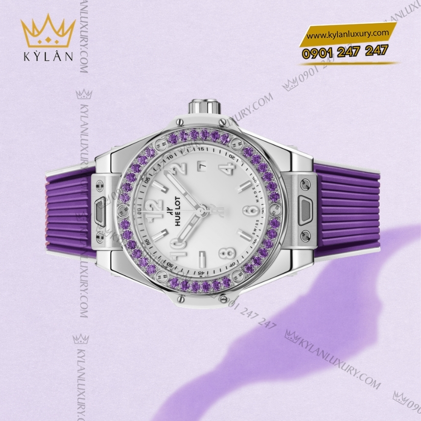 Kỳ Lân Luxury hublot big bang one click joyful steel purple 33mm 3 Đồng hồ Hublot Big Bang One Click Joyful Steel Purple 33mm