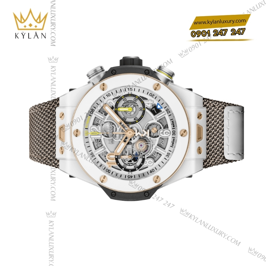 Kỳ Lân Luxury hublot big bang reloaded kylian mbappe white ceramic 44mm 4 Đồng hồ Hublot Big Bang Reloaded Kylian Mbappé White Ceramic 44mm