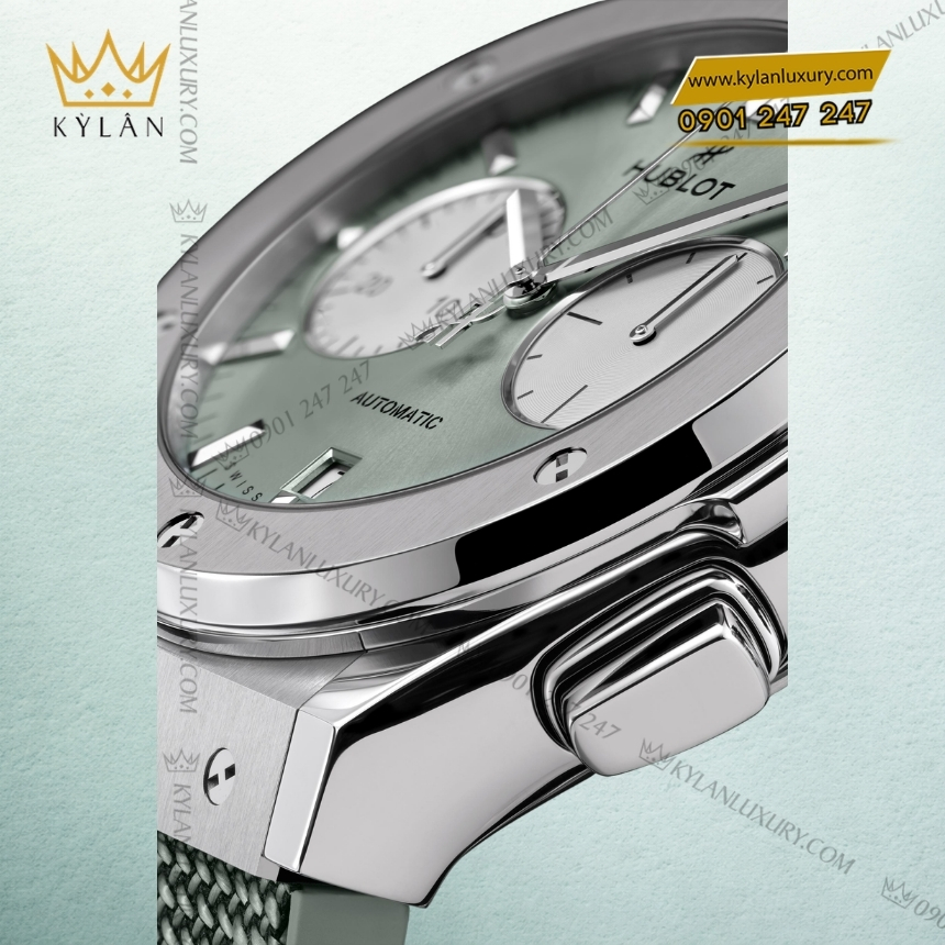 Kỳ Lân Luxury hublot classic fusion chronograph titanium sage green 45mm 5 Đồng hồ Hublot Classic Fusion Chronograph Titanium Sage Green 45mm