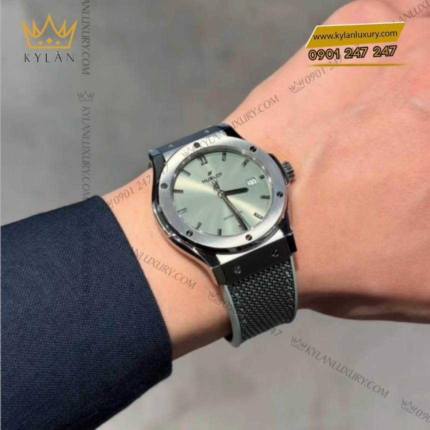 Kỳ Lân Luxury hublot classic fusion titanium sage green 42mm 2 Đồng hồ Hublot Classic Fusion Titanium Sage Green 42mm