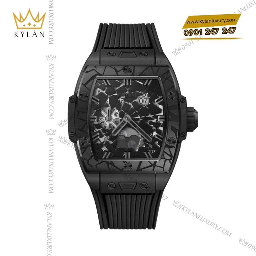 Kỳ Lân Luxury hublot spirit of big bang impact all black 42mm 3 Đồng hồ Hublot Spirit of Big Bang Impact All Black 42mm