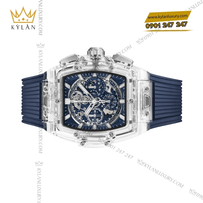 Kỳ Lân Luxury hublot spirit of big bang sapphire blue 42mm 6 Đồng hồ Hublot Spirit of Big Bang Sapphire Blue 42mm