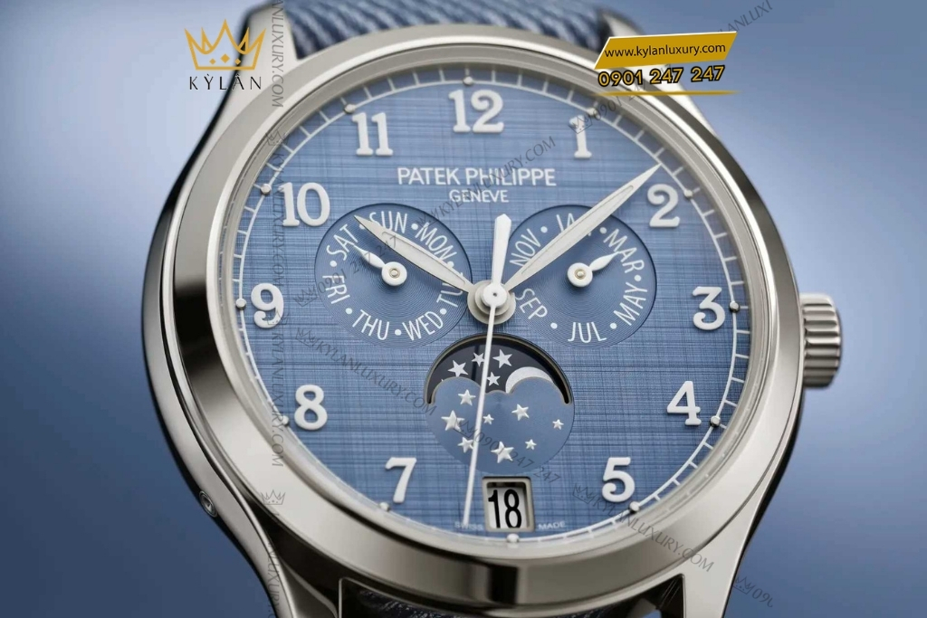 Kỳ Lân Luxury patek philippe 4946g 001 annual calendar 10 Đồng hồ Patek Philippe Complications mặt số xanh xám 4946G-001