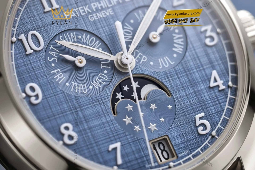 Kỳ Lân Luxury patek philippe 4946g 001 annual calendar 8 Đồng hồ Patek Philippe Complications mặt số xanh xám 4946G-001