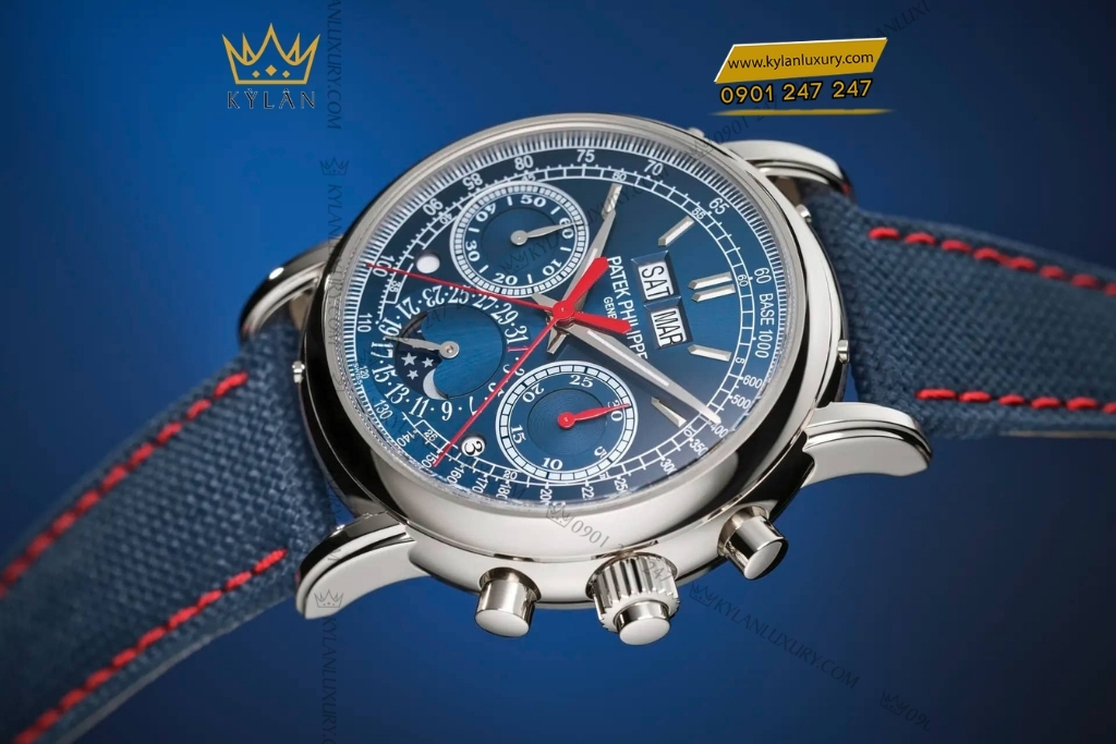 Kỳ Lân Luxury patek philippe 5204g 010 grand complications 8 Đồng hồ Patek Philippe Grand Complications mặt số xanh navy 5204G-010