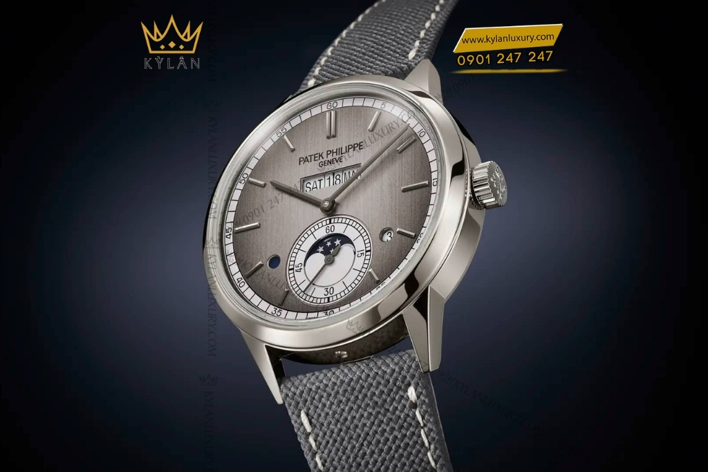 Kỳ Lân Luxury patek philippe 5236p 011 grand complications 3 Đồng hồ Patek Philippe Grand Complications mặt bạc satin 5236P-011