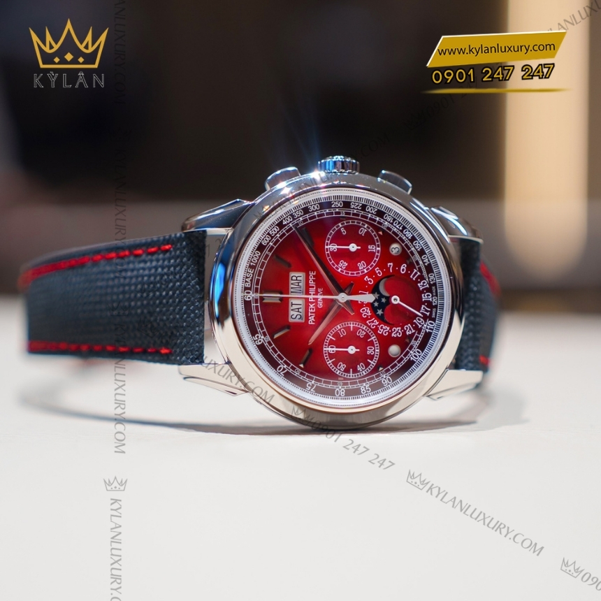 Kỳ Lân Luxury patek philippe 5270p 017 grand complications 9 1 Đồng hồ Patek Philippe Grand Complications mặt số đỏ 5270P-017
