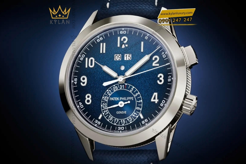 Kỳ Lân Luxury patek philippe 5322g 001 mat xanh navy 4 Đồng hồ Patek Philippe Grand Complications mặt xanh navy 5322G-001