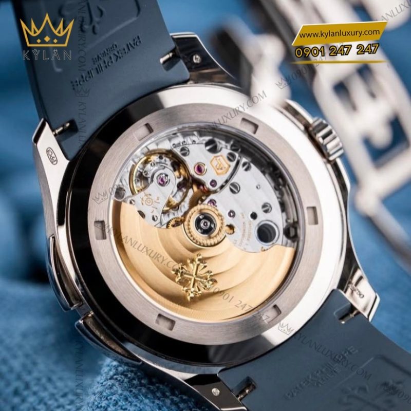 Đồng hồ Patek Philippe Aquanaut Travel Time mặt xanh xám 5164G-001