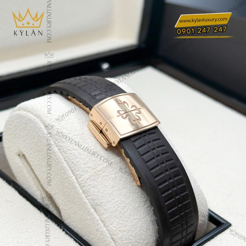 Kỳ Lân Luxury patek philippe aquanaut 5164r 001 travel time 2 Đồng hồ Patek Philippe Aquanaut Travel Time mặt số nâu 5164R-001