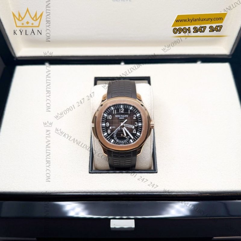 Đồng hồ Patek Philippe Aquanaut Travel Time mặt số nâu 5164R-001