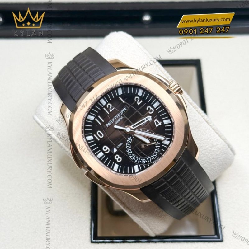 Đồng hồ Patek Philippe Aquanaut Travel Time mặt số nâu 5164R-001