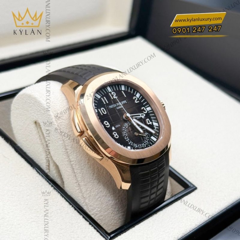 Đồng hồ Patek Philippe Aquanaut Travel Time mặt số nâu 5164R-001