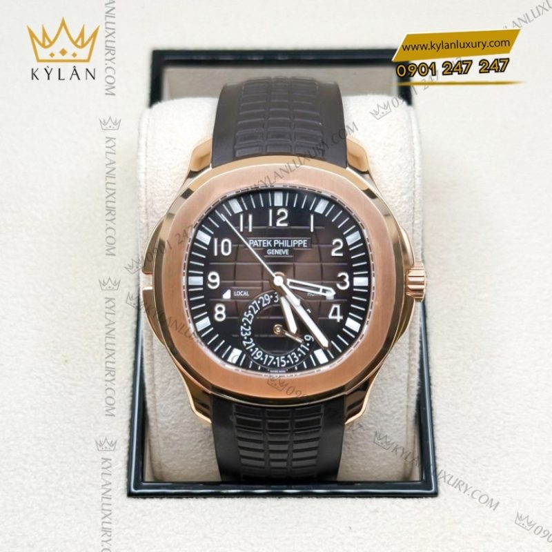 Đồng hồ Patek Philippe Aquanaut Travel Time mặt số nâu 5164R-001
