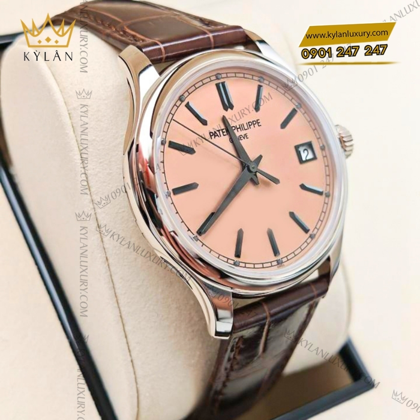 Kỳ Lân Luxury patek philippe calatrava 5227g 015 10 Đồng hồ Patek Philippe Calatrava mặt số hồng 5227G-015