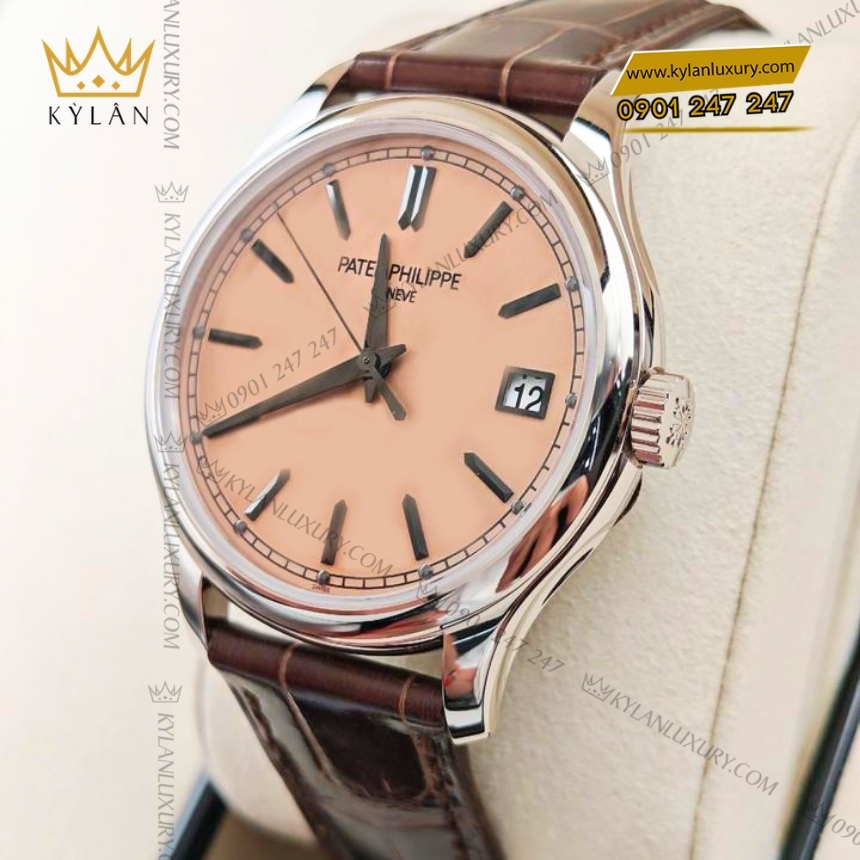 Kỳ Lân Luxury patek philippe calatrava 5227g 015 12 Đồng hồ Patek Philippe Calatrava mặt số hồng 5227G-015