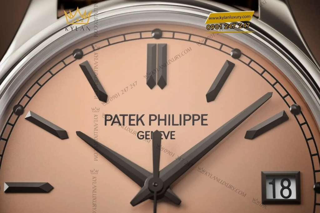 Kỳ Lân Luxury patek philippe calatrava 5227g 015 2 Đồng hồ Patek Philippe Calatrava mặt số hồng 5227G-015