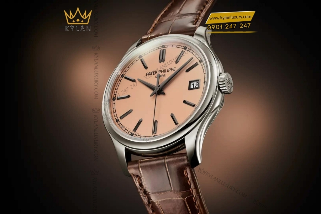 Kỳ Lân Luxury patek philippe calatrava 5227g 015 3 Đồng hồ Patek Philippe Calatrava mặt số hồng 5227G-015