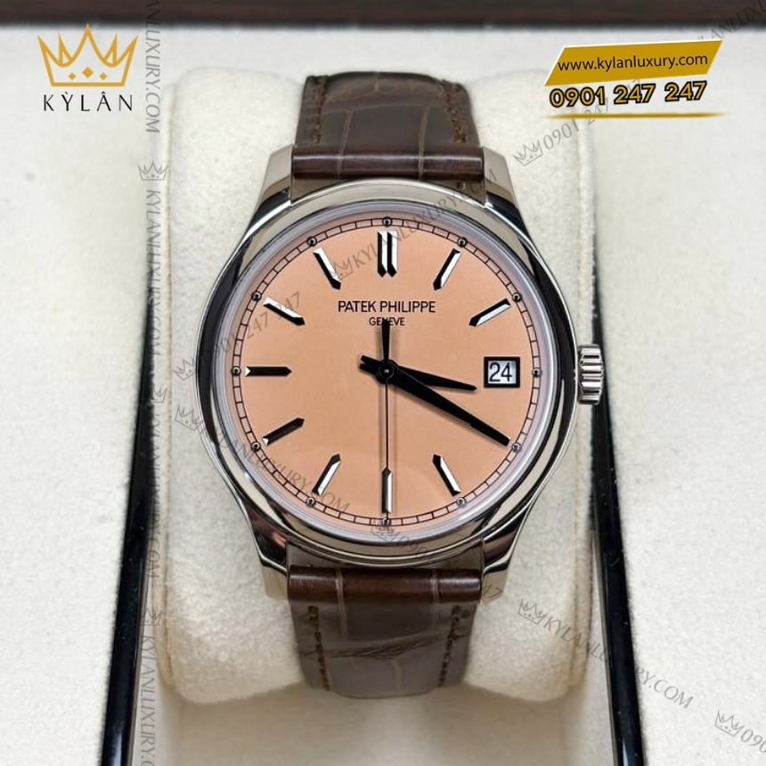 Kỳ Lân Luxury patek philippe calatrava 5227g 015 4 1 Đồng hồ Patek Philippe Calatrava mặt số hồng 5227G-015