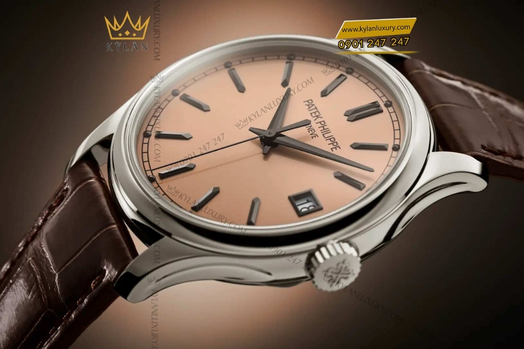 Kỳ Lân Luxury patek philippe calatrava 5227g 015 4 Đồng hồ Patek Philippe Calatrava mặt số hồng 5227G-015