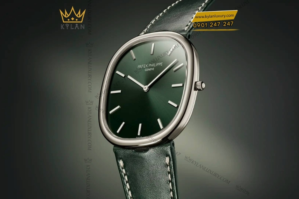 Kỳ Lân Luxury patek philippe golden ellipse 5738g 001 olive dial 3 Đồng hồ Patek Philippe Golden Ellipse mặt số olive 5738G-001