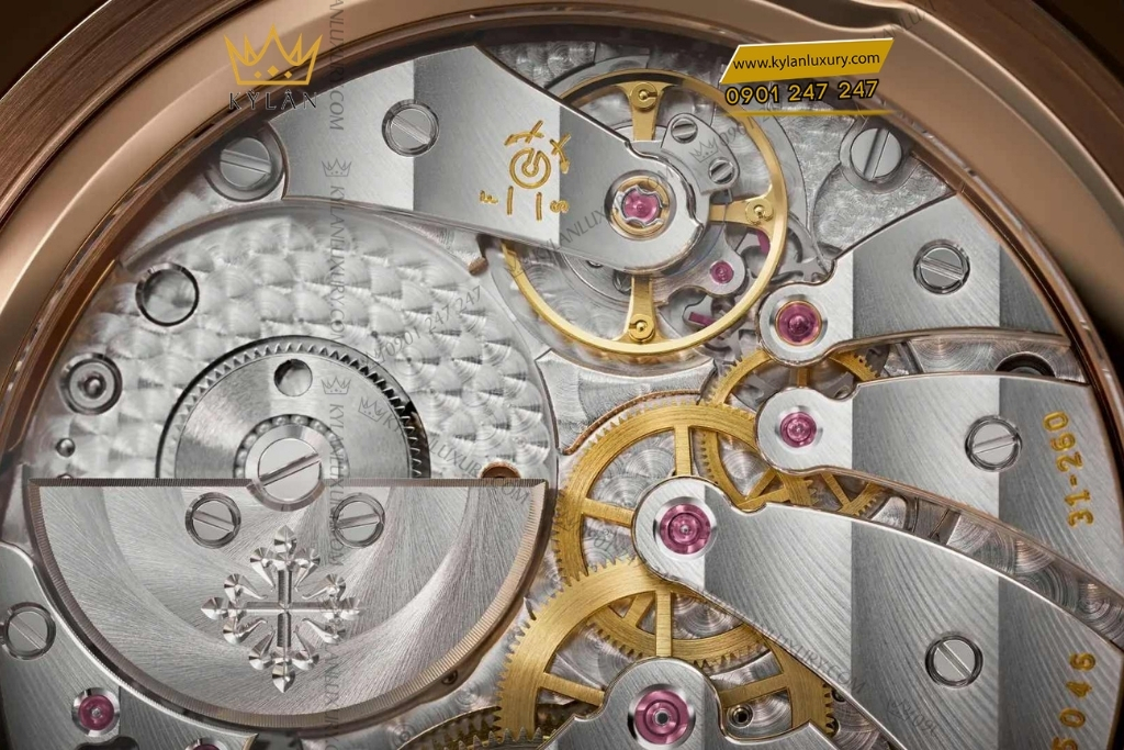 Kỳ Lân Luxury patek philippe mat so nau thu cong 5249r 001 10 Đồng hồ Patek Philippe Complications mặt số nâu thủ công 5249R-001