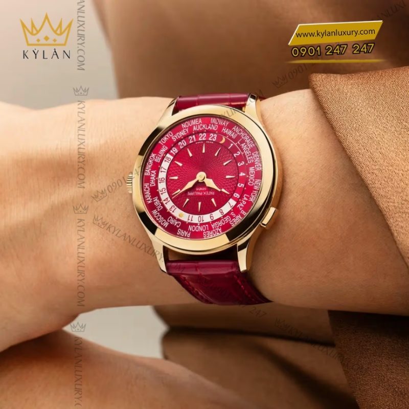Đồng hồ Patek Philippe World Time mặt số đỏ 7129J-001