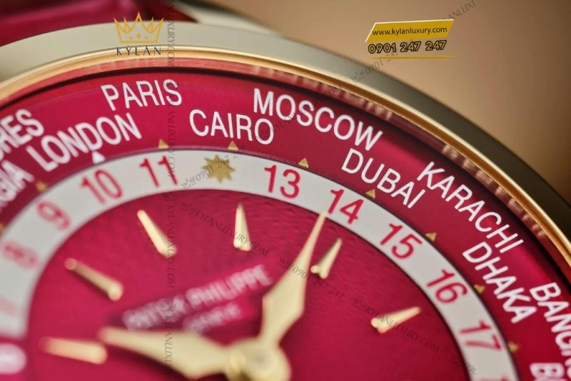 Đồng hồ Patek Philippe World Time mặt số đỏ 7129J-001