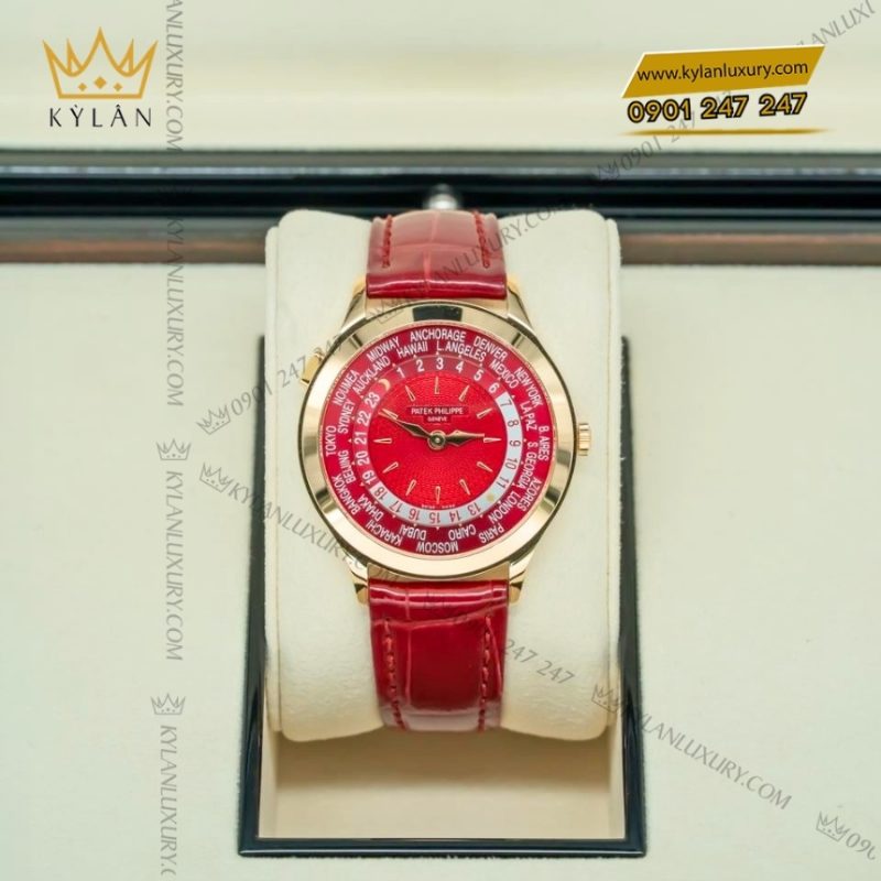 Đồng hồ Patek Philippe World Time mặt số đỏ 7129J-001