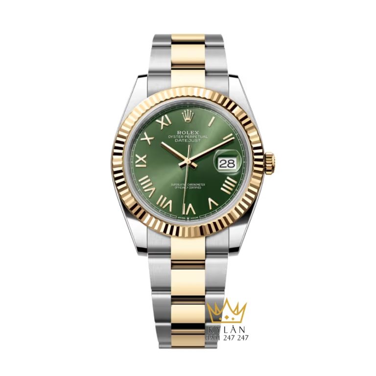Đồng hồ Rolex Datejust 41 mặt olive dây oyster 126333-0023