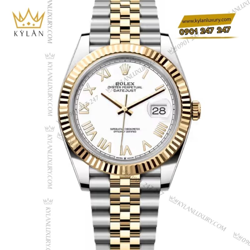 Đồng hồ Rolex Datejust 41 trắng La Mã 126333-0026
